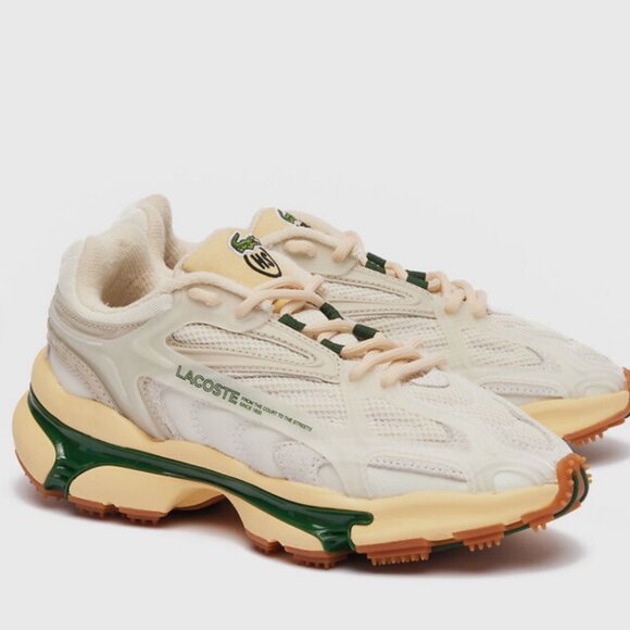 NEW Highsnobiety X Lacoste Sneakers Trainer L003 2K24 White/Eggshell/Green 10.5 main image 4